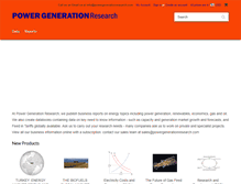 Tablet Screenshot of powergenerationresearch.com